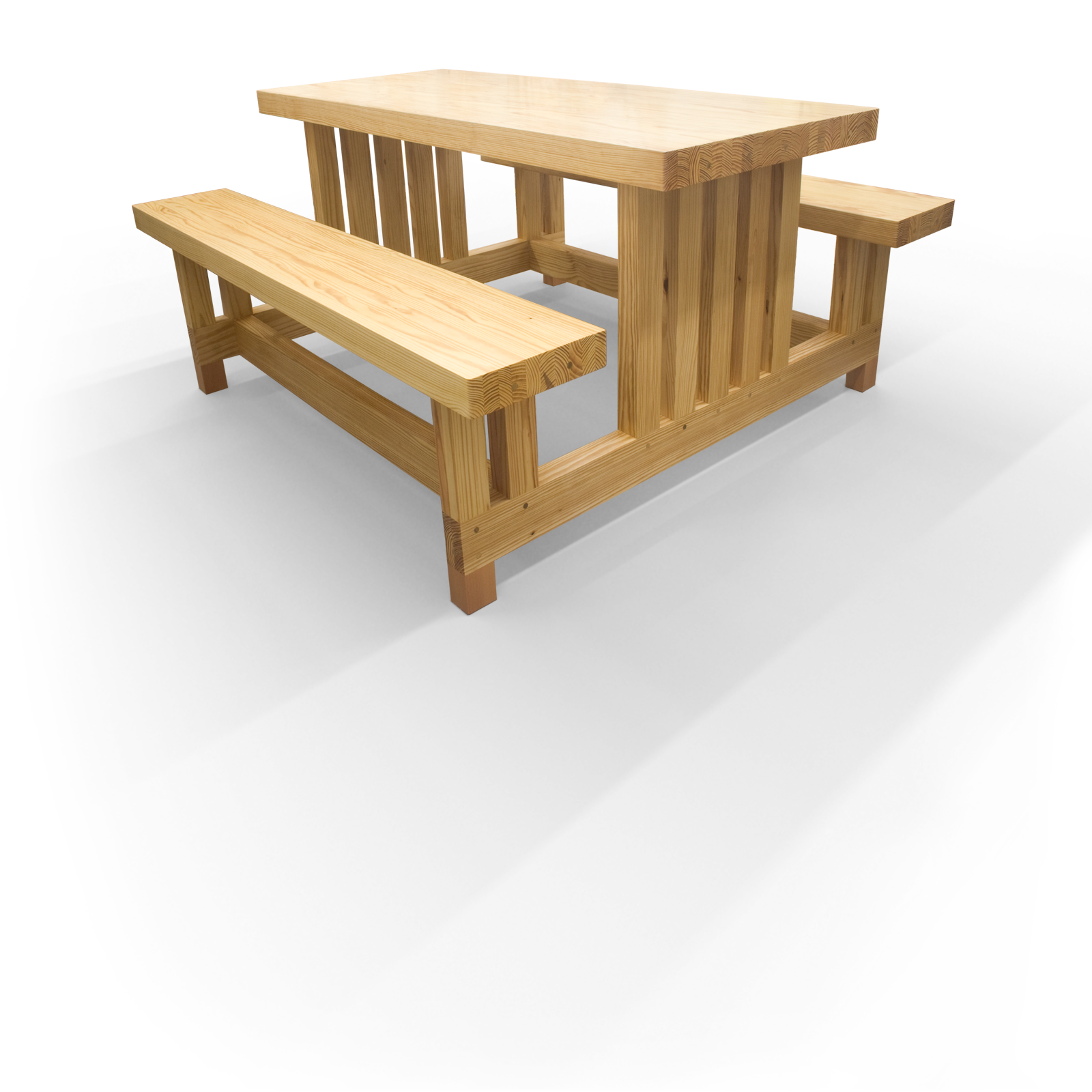 BYST's large yellow pine Picnic Table